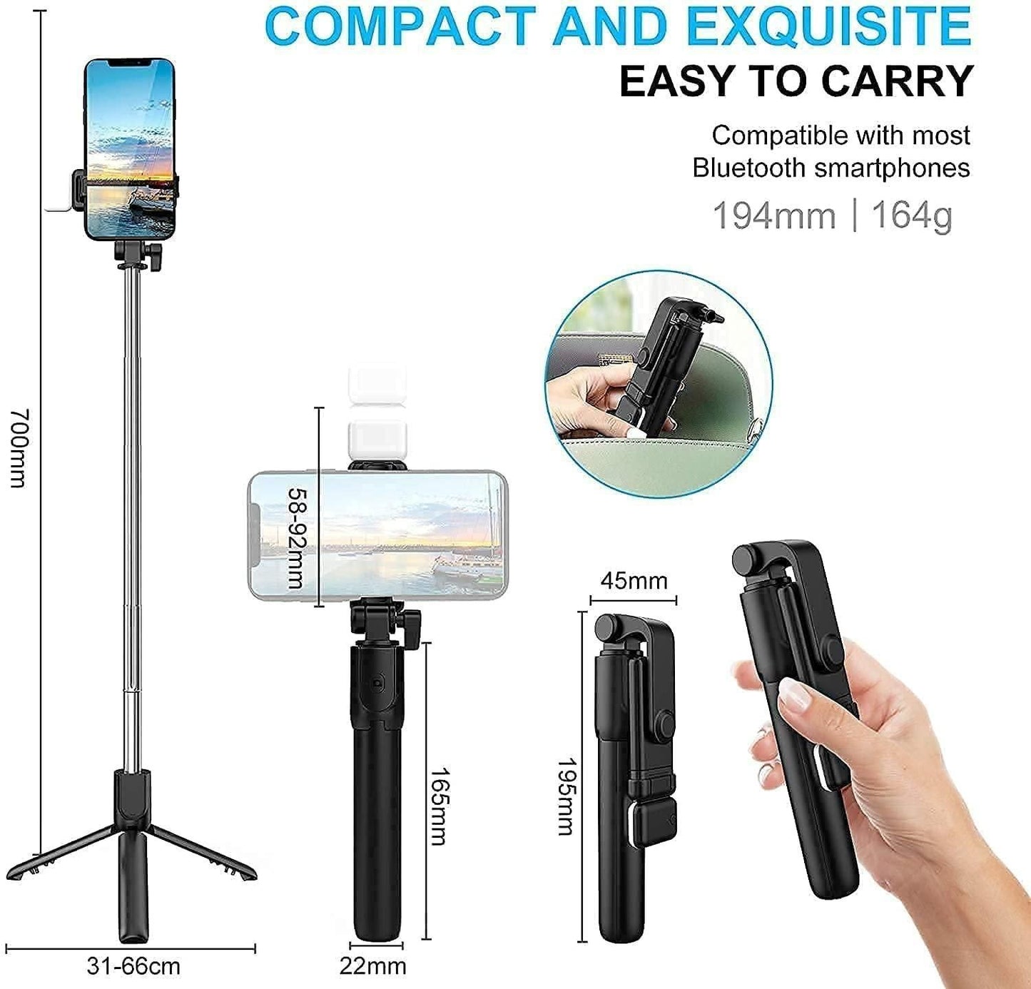 Extendable 3-in-1 Selfie Stick Tripod™