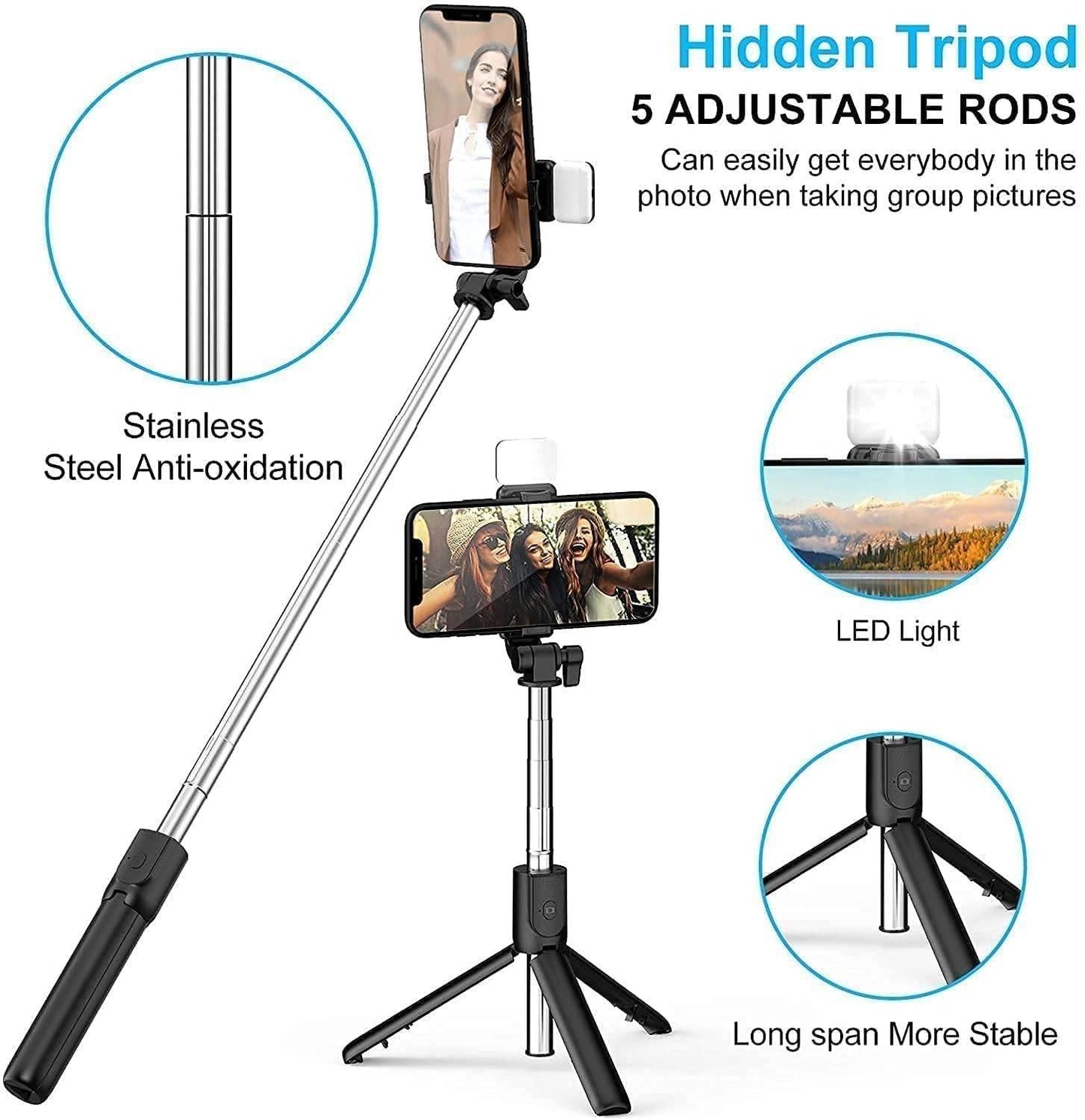 Extendable 3-in-1 Selfie Stick Tripod™